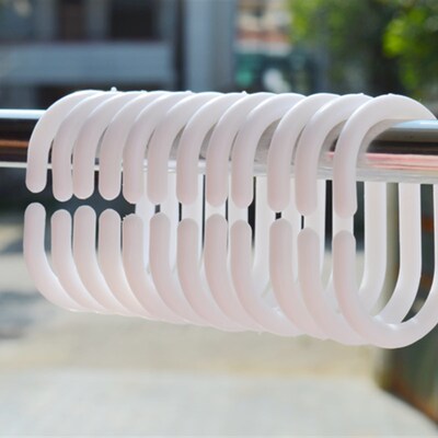 包邮 浴帘窗帘床帘配件夹子吊环挂环塑料罗马杆活扣开口c扣挂钩