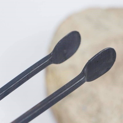 火钳子长柄扁口加长碳夹子火钳加厚夹碳小铁钳环卫捡垃圾煤球钳