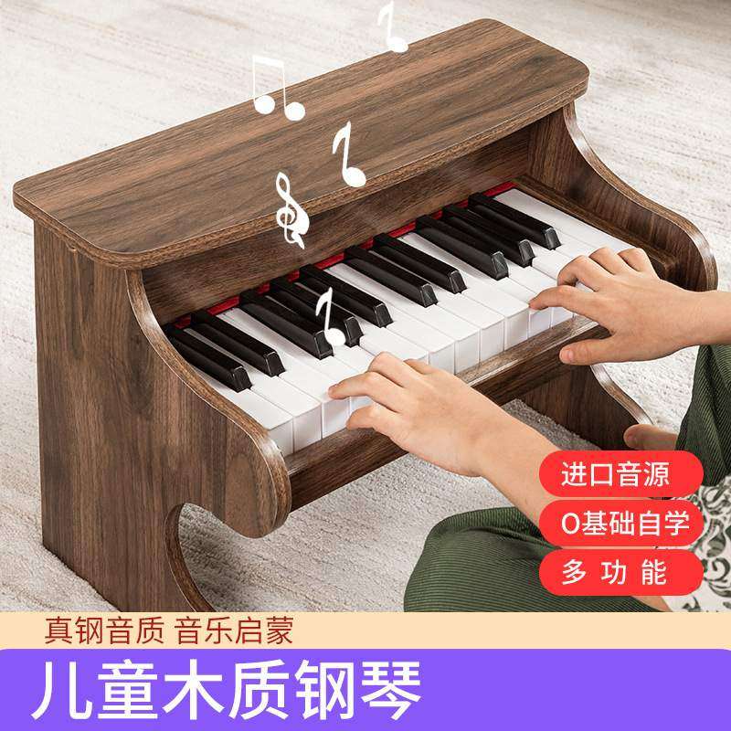 25键木质小钢琴儿童电子琴初学女孩宝宝婴儿幼儿男玩具礼物外贸