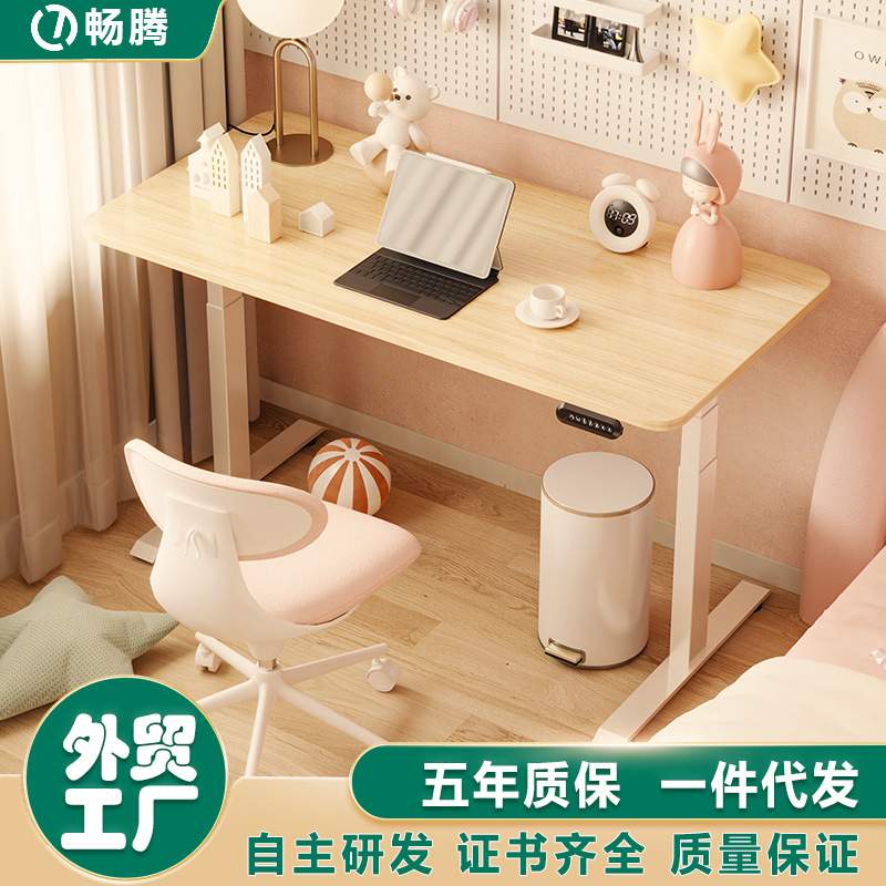 畅腾双电机电动升降桌可坐站交升降办公桌替人体工学电脑桌学习桌