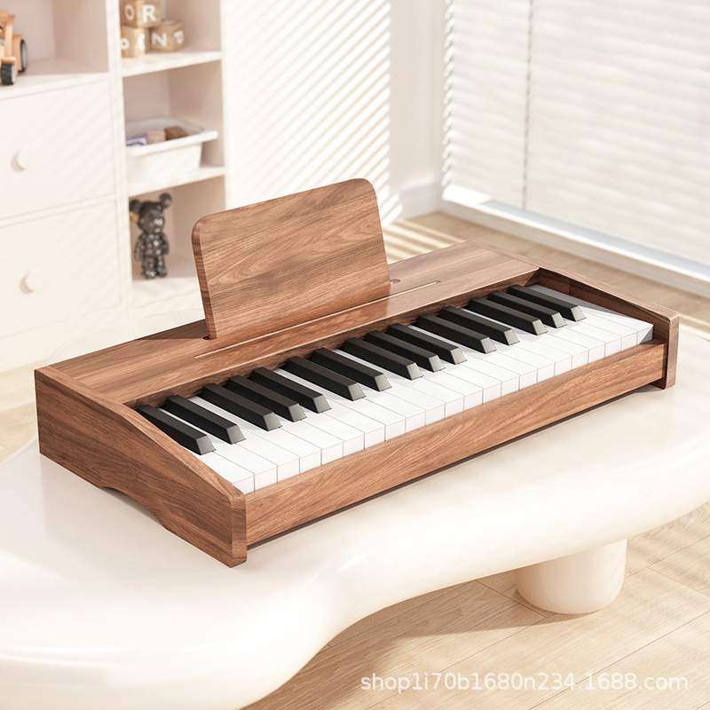 木质小钢琴儿童玩具男女孩37键电子琴音乐器宝宝生日礼物婴儿25键