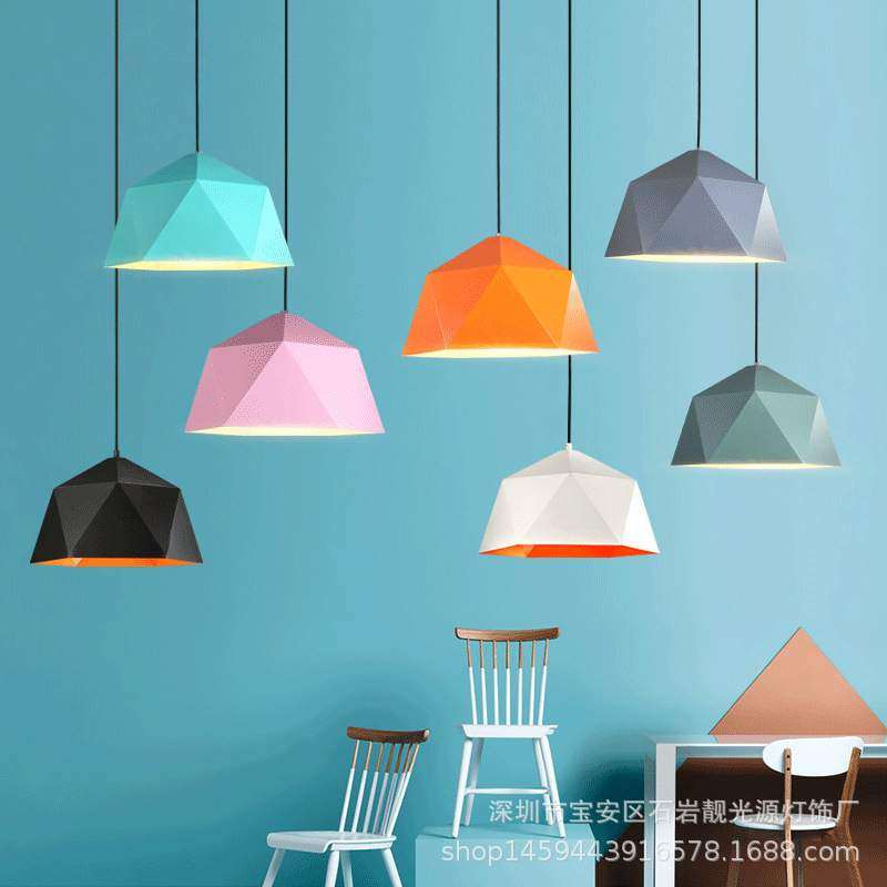 现代简约风格铁艺多边菱形北欧阳台吧台个性单头餐厅创意几何吊灯,农机/农具/农膜,其它农用工具,淘宝优惠券,粉丝福利购,淘宝优惠卷