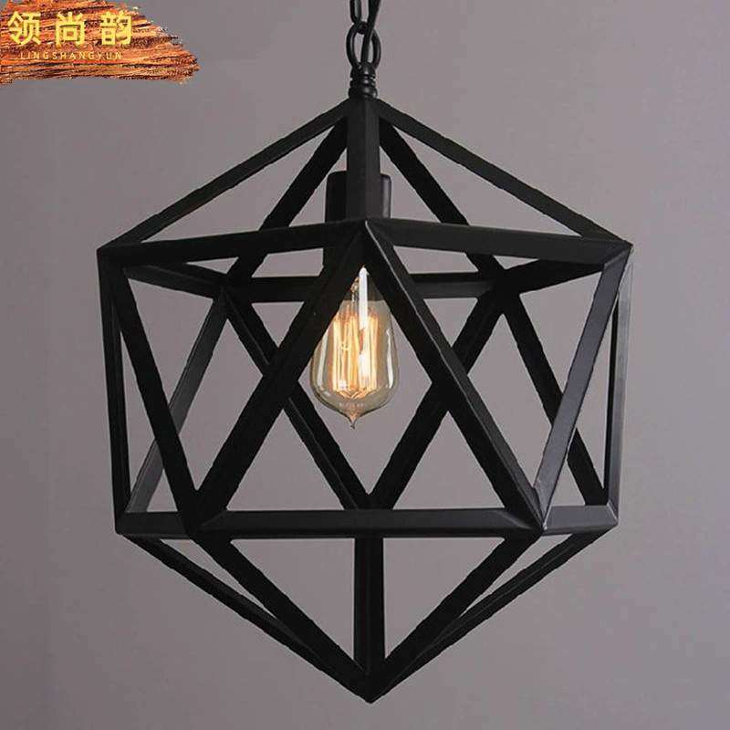 美式乡村复古工业风吊灯铁艺多面体个性创意工程LOFT菱形吊灯,农机/农具/农膜,其它农用工具,淘宝优惠券,粉丝福利购,淘宝优惠卷