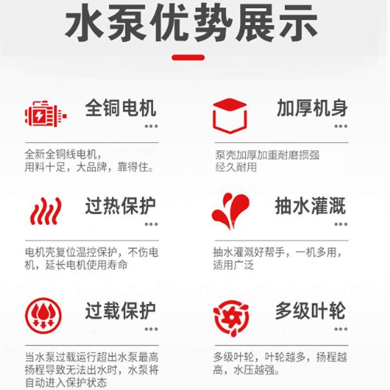 QD水小老鼠多高扬程3叶潜水泵农用用单相2级2SLM0V家井上出水抽水