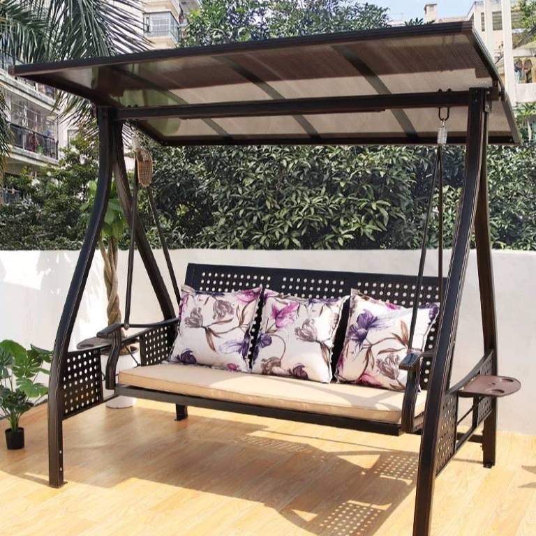 户外秋千庭院汤秋千室外双人吊床室内小院摇篮家用花园铁艺摇椅