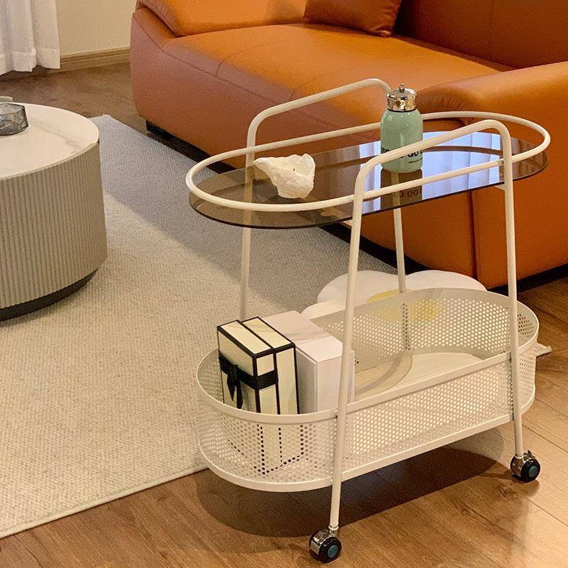 发ir轻奢沙小边几茶几可移动玻迷你创意床头边柜茶桌铁艺小璃无品