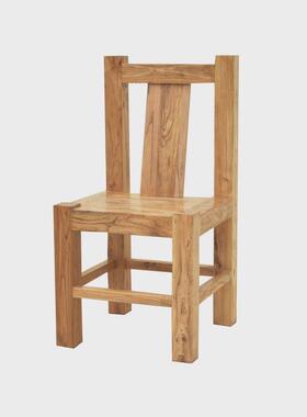 餐椅实木成现人老榆家具椅238餐子白胚家具餐椅桌简约代木靠背椅