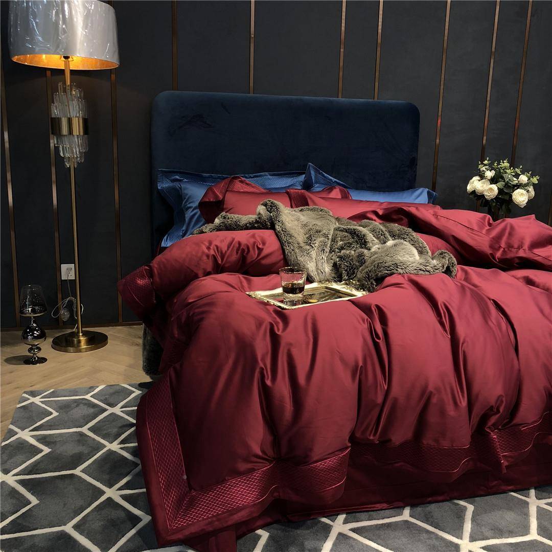 奢享意式轻奢40双床股匹1马棉四8件套1PDT.高端刺绣简约酒店上用