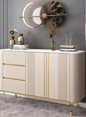 轻奢柜岩板边意式置户储物柜餐客厅入玄关隔断柜一体收纳斗柜IFH