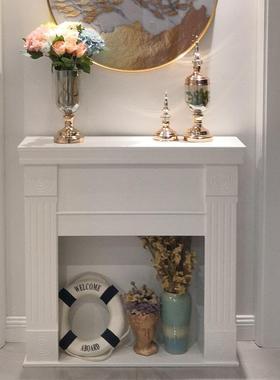柜厂家直销欧式壁美式装饰架白色壁炉柜饰室内装壁架炉装饰地456