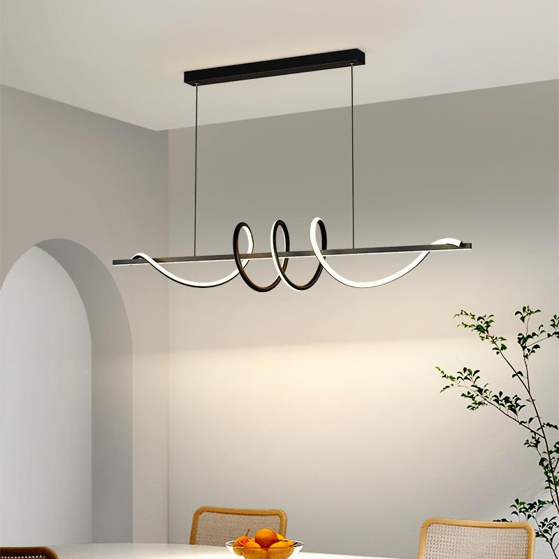 设420计餐厅灯饭现代简约创意长条师餐桌厅灯吊爆款网红吧台灯具