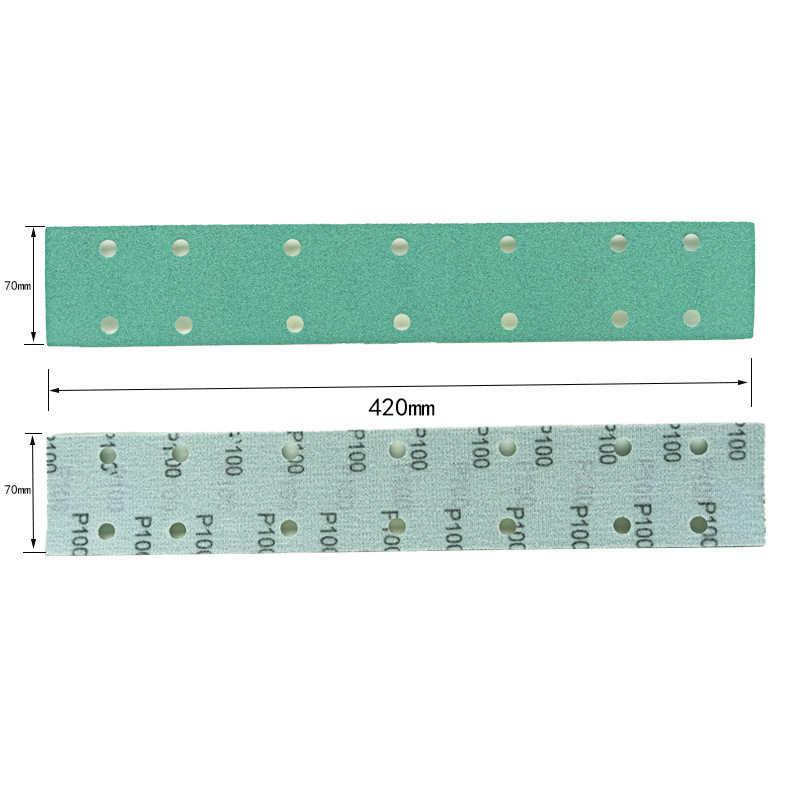 方形绿砂70×400汽车打磨砂纸