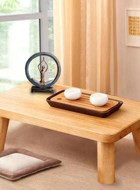 日式烧桐木飘窗小茶几子简子型约矮桌圆地OWP桌炕小榻榻桌米茶几