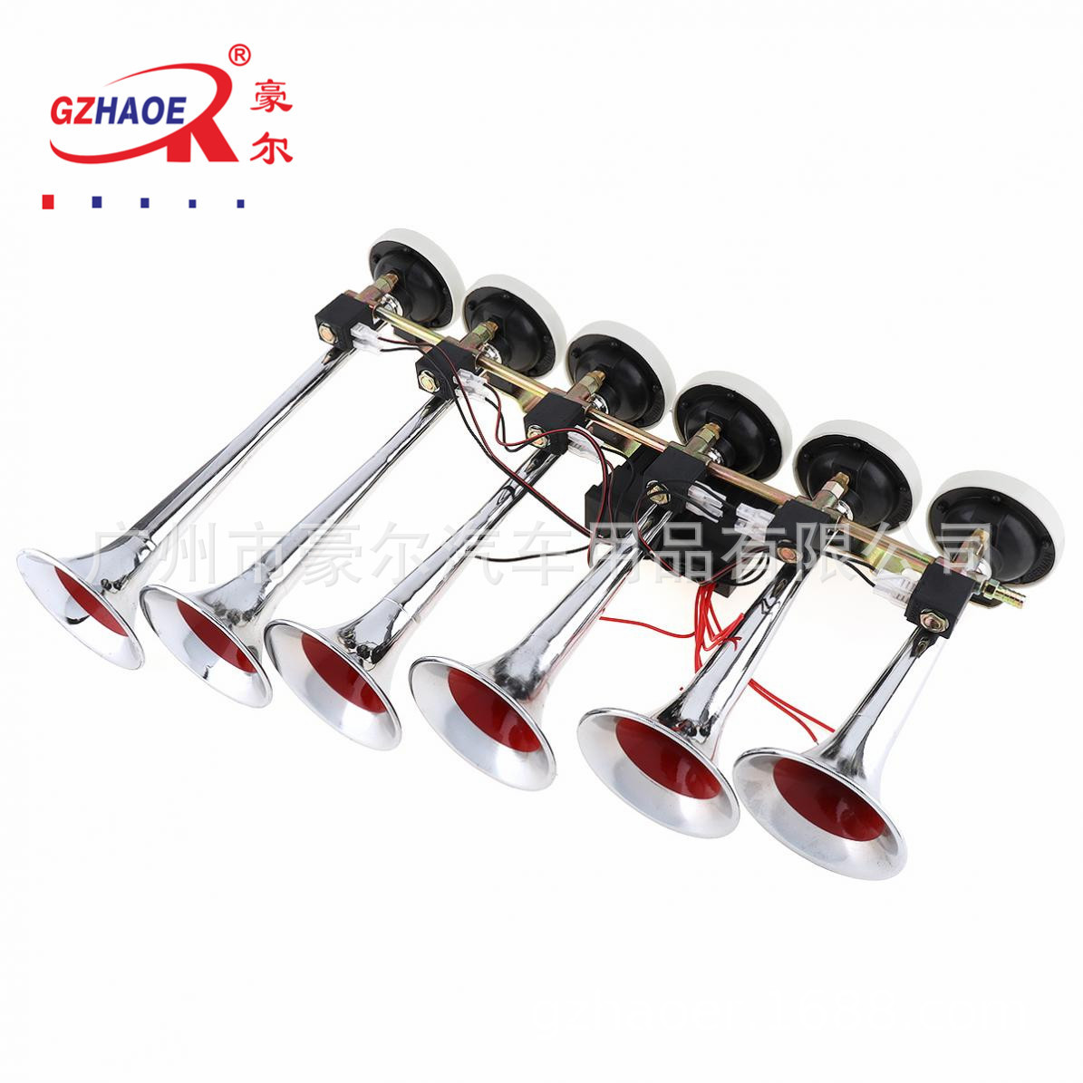 12V锌合金六管电控音乐气喇叭