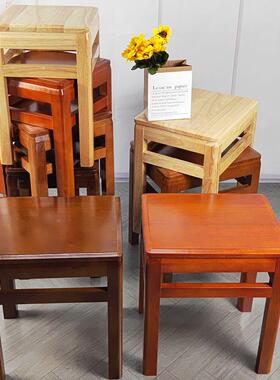 仿古方凳实WBO木凳子长方饮形家用木凳凳餐木凳古筝凳面馆凳学生