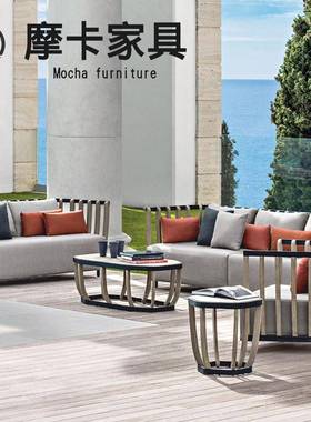 户外柚木发沙餐桌椅别墅室花园院样板房家具休闲319实木餐桌藤庭