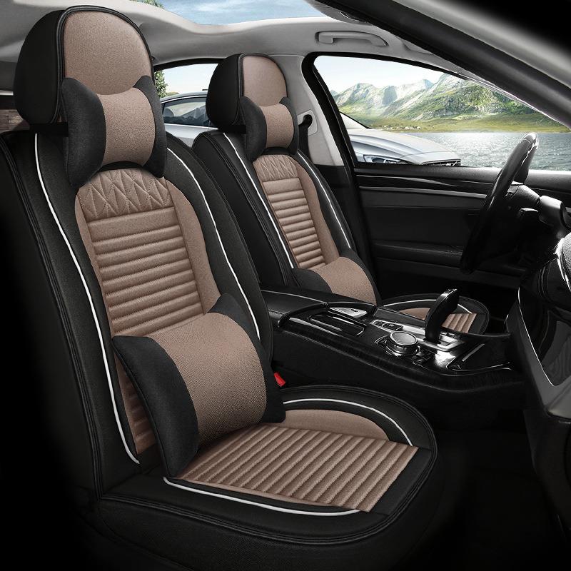 新套款通汽车坐垫座838椅套全围包四季用亚麻专用车套座套坐全包