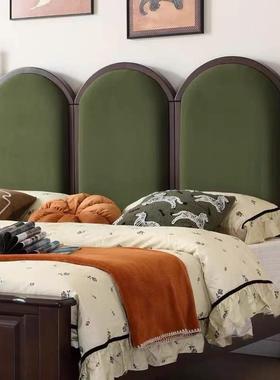 美式实木床黑主色床1.M8双人床现代简复古法式大约WOK床轻奢卧婚