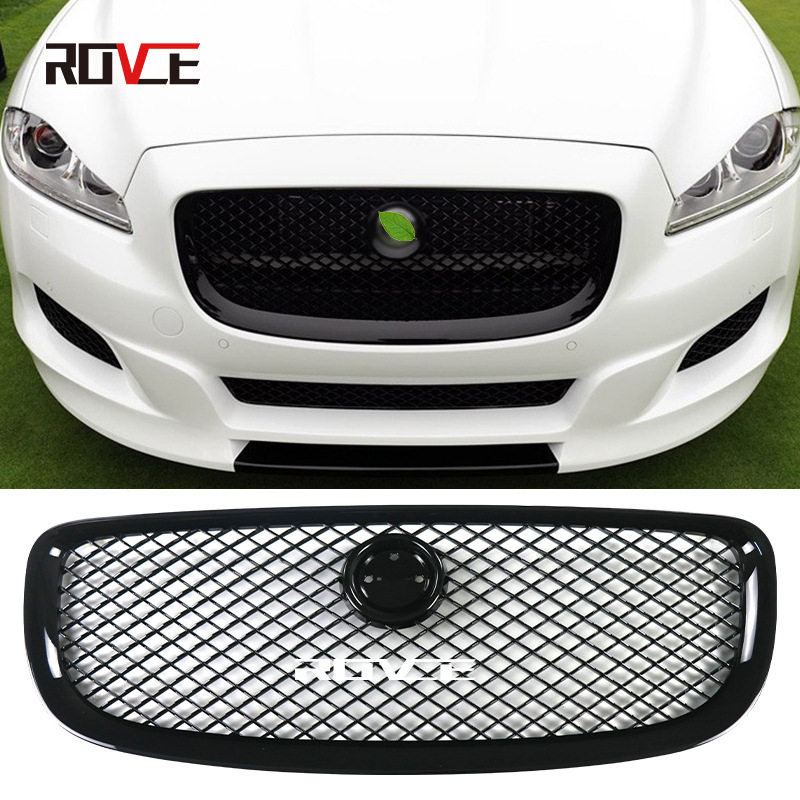 适用于捷豹2010-2015 XJ 中网 电镀中网 亮黑 碳纤维中网C2D45764