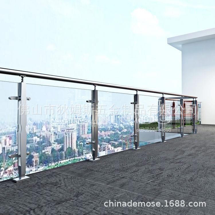 小板区93阳防护栏杆台露台不锈钢扶手立柱栏杆钢化玻璃安挡栏杆