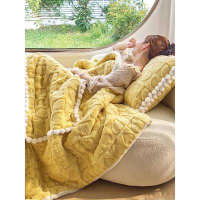 抱枕被子两秋用冬加厚汽载车靠枕办公室午睡枕毯子午休头NRL被二