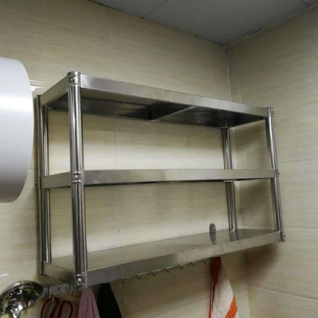 厨房两挂墙不锈钢吊架壁式收纳架置物TZS架饭波炉调料上层墙架店