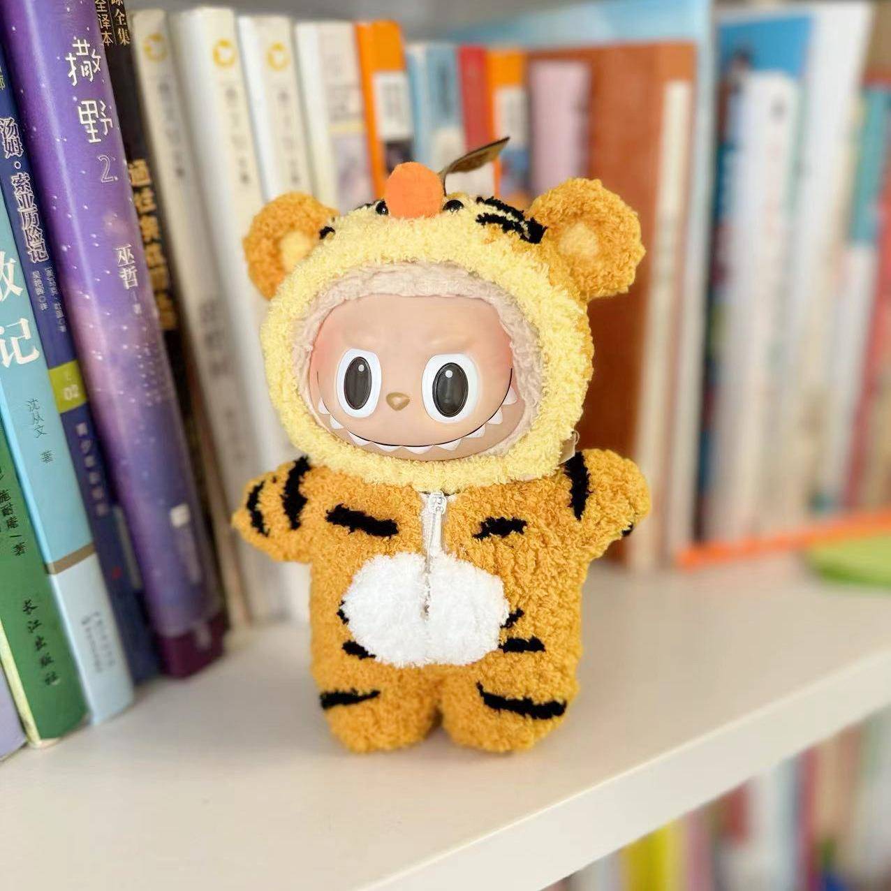 仅衣服】17CM拉布布衣服手工奶虎猫套装LABUBU着替手编美少女娃衣