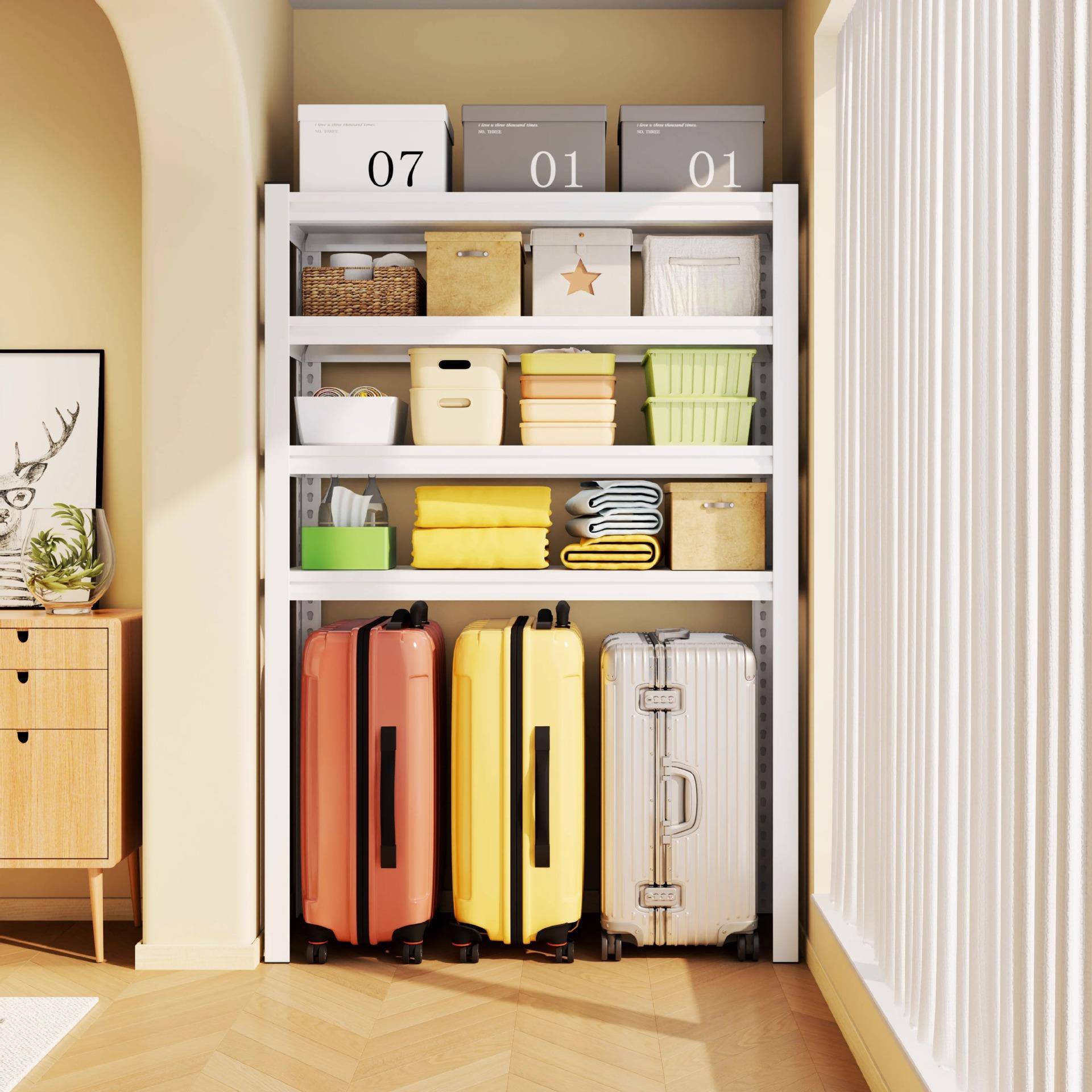 货架置物架多层收纳架客厅书架杂物间落地整理架地下室阳台储物架