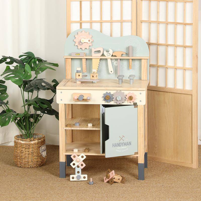儿童仿真修理可拆解工作台拆装螺丝早教区域角益智公主过家家玩具