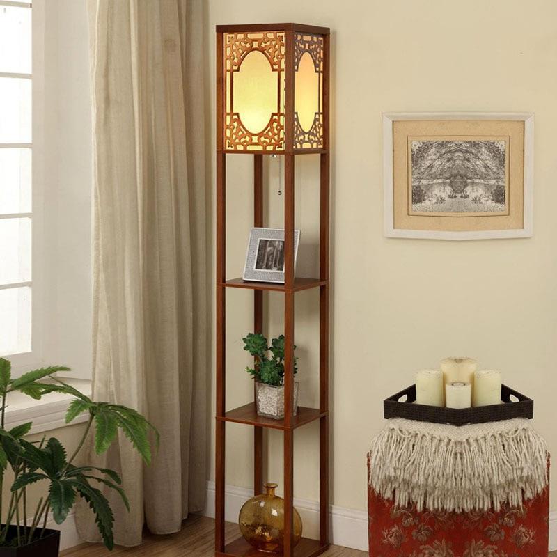 复古立式落地灯客厅卧室床头中式led灯沙发usb台灯玄关茶室氛围灯