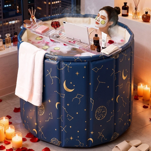 折叠便携带大人泡澡桶养生浴桶