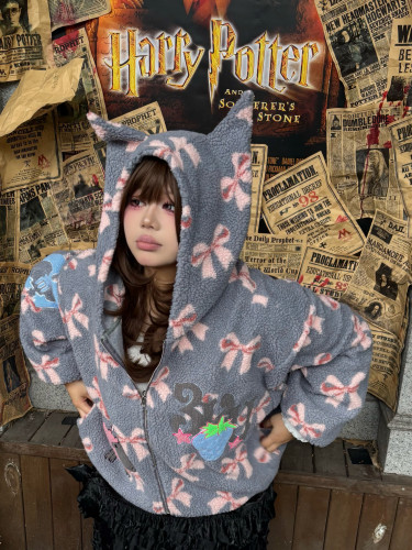“慕斯杜宾”冬季ins风宅系轻亚感显嫩百搭时尚中大码摇粒绒外套