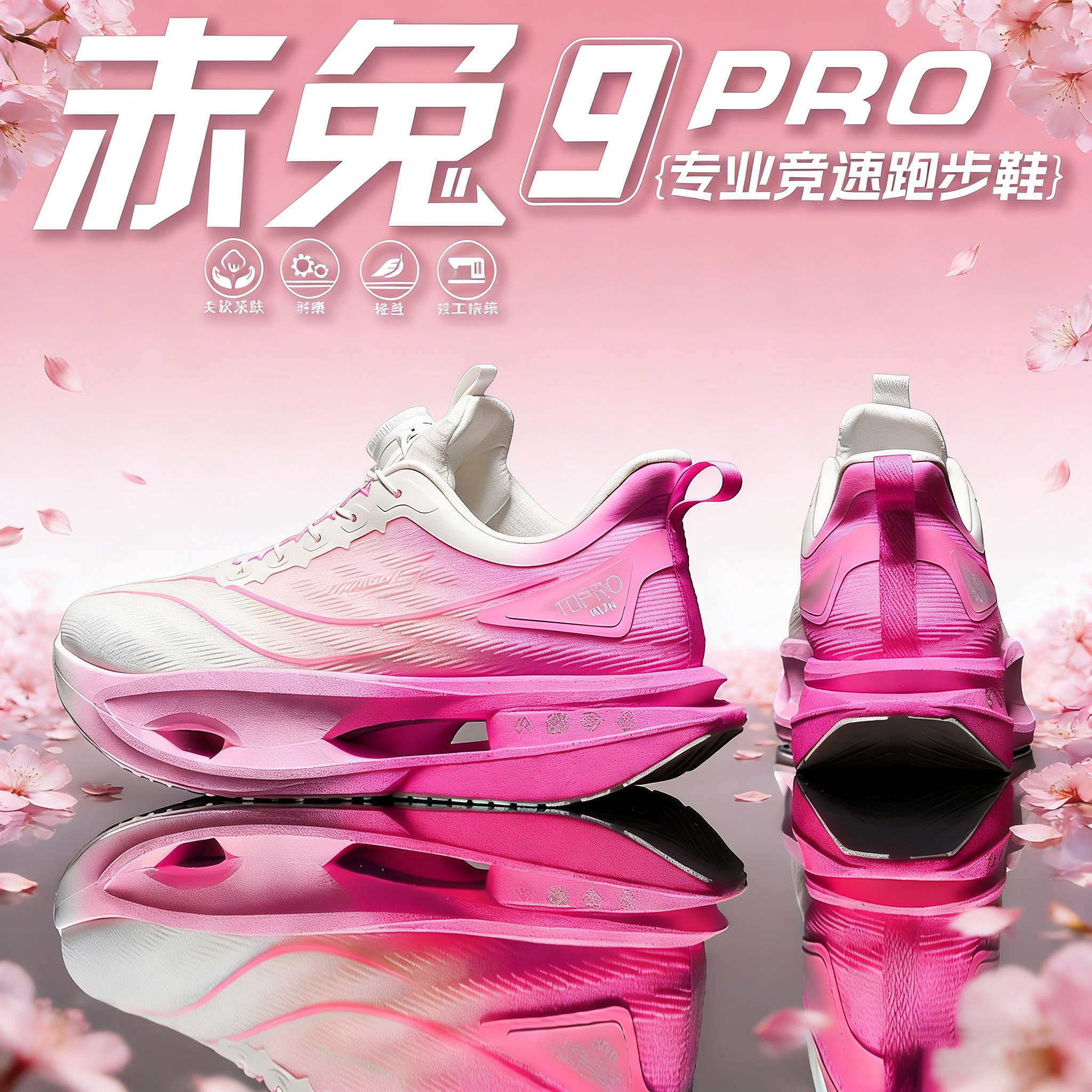 赤兔9PRO儿童全掌碳板跑鞋新款学生专业减震运动鞋男女超轻跑步鞋