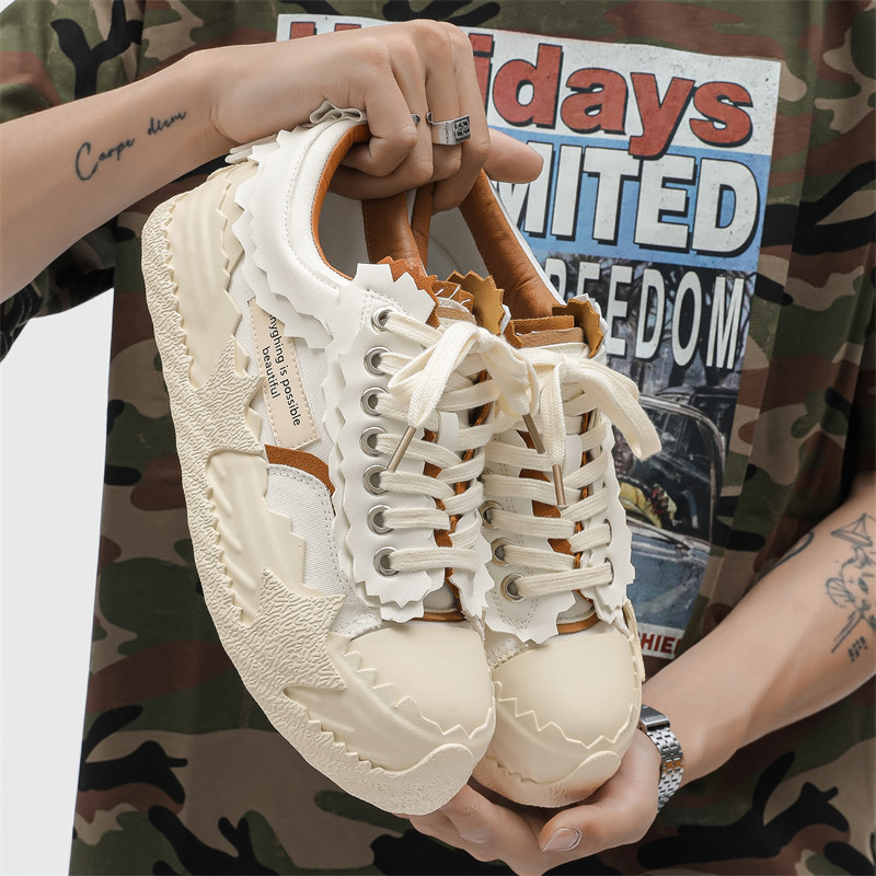 男士板鞋青少年百搭小众潮牌男鞋厚底增高运动休闲鞋子男款帆布鞋