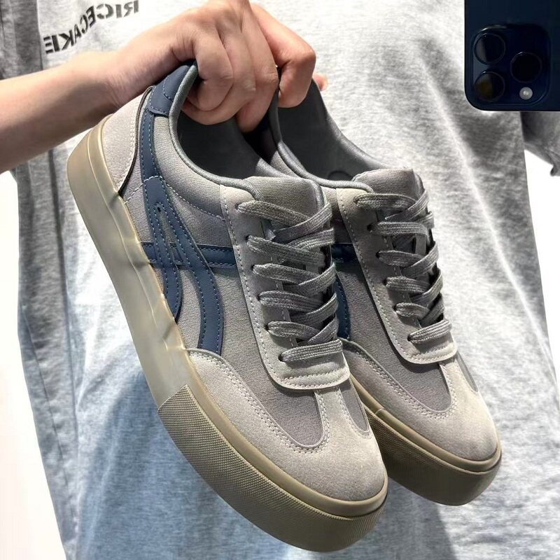 青少年帆布鞋男款学生休闲运动鞋子男士小众百搭软底潮牌爆款男鞋