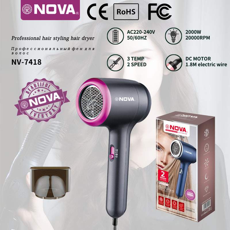 NOVA NV-7418大功率电机新款锤子T型电吹风网红款恒温家用电吹风