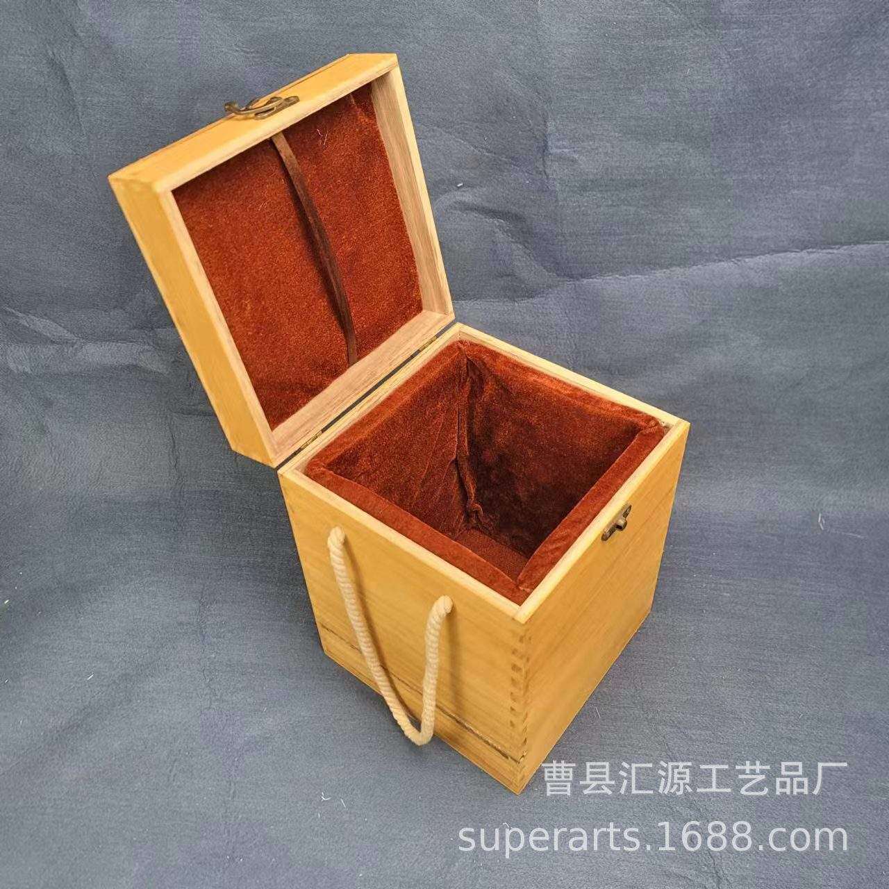 茶叶罐古董古玩棉麻收藏盒玉器礼品盒 紫砂壶桐木建盏包装盒空盒