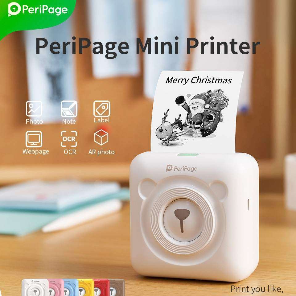 爱立熊PeriPage  mini printer A6 A6S 蓝牙便携热敏迷你打印机