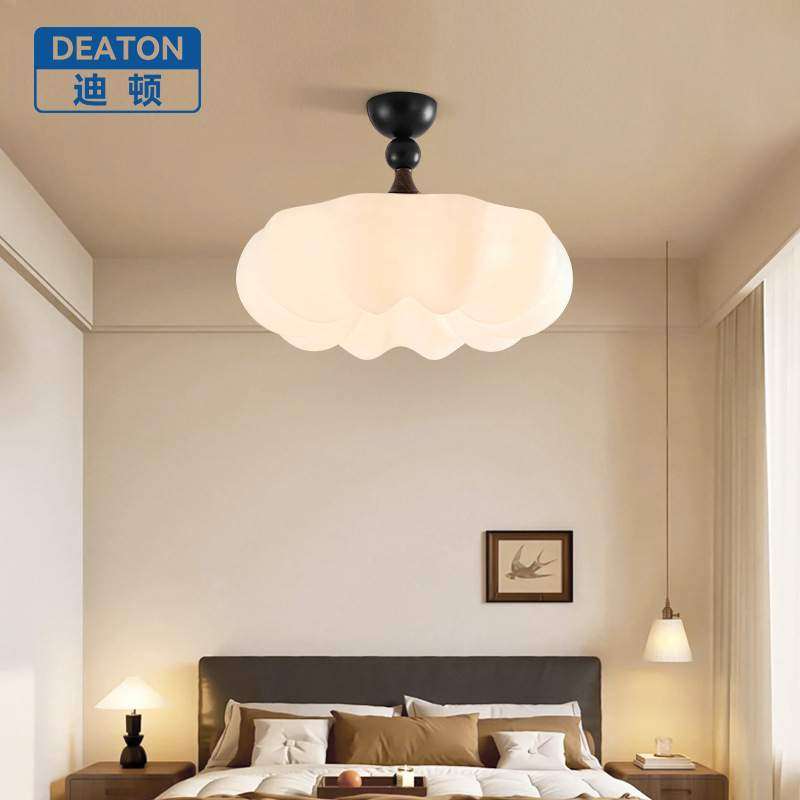 中古奶油风卧室吸顶灯法式复古主卧房间灯全光谱护眼儿童房云朵灯,3C数码配件,USB灯,淘宝优惠券,粉丝福利购,淘宝优惠卷