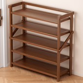 柜落地 经济型实木宿舍家用门口多层收纳小鞋 楠竹鞋 架子简易免安装