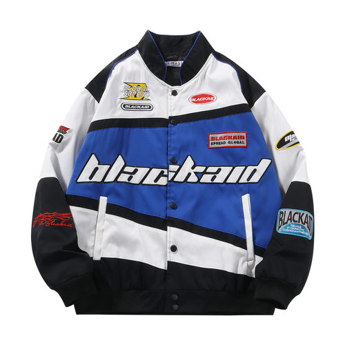 美式全刺绣复古赛车服外