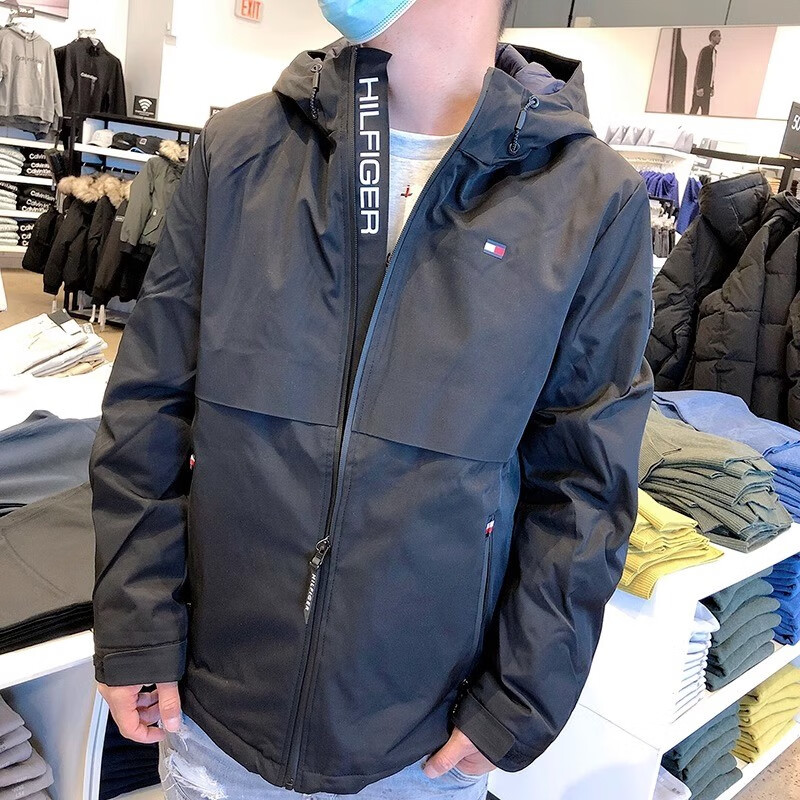 TOMMY HILFIGER 汤米·希尔费格 秋冬连帽保暖 男士防风夹克外套