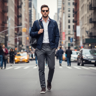 TOMMY HILFIGER汤米希尔费格 男立领夹克外套 休闲拉链袖子logo标