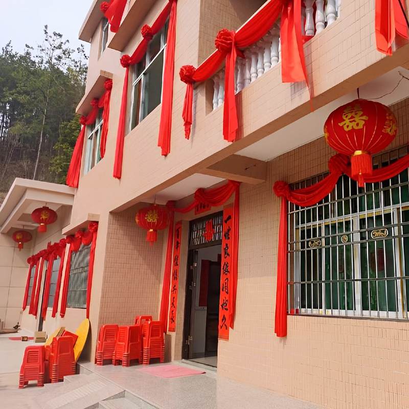 速发户外新房交房门口装饰乔迁之喜入户进宅布置结婚大红花球院子