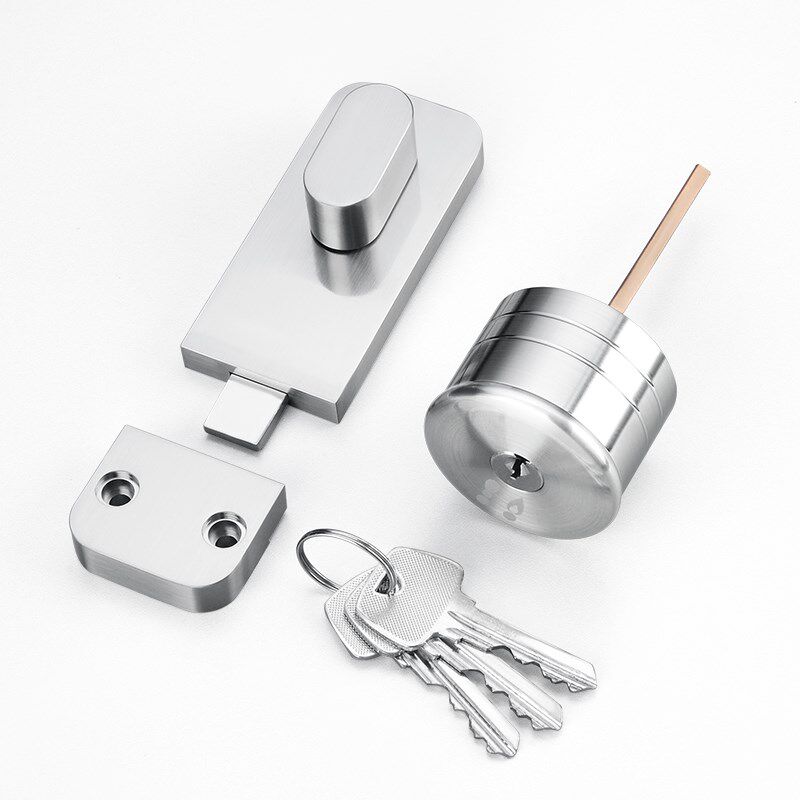 公共卫生间隔断五金配件黑色带钥B匙门锁厕所有人无人指示插销锁