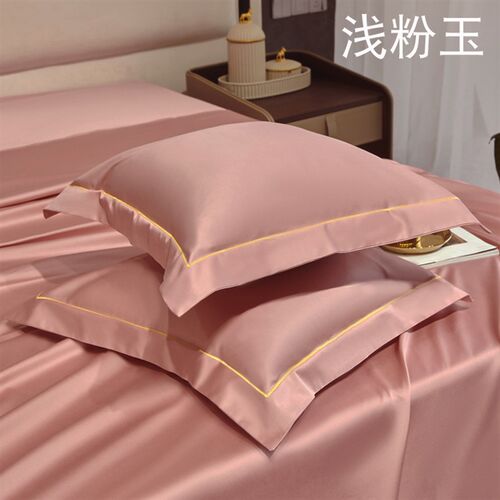 定做酒店纯色100支长绒棉贡缎全棉宽边抱枕套45 5P0 60 65靠垫套