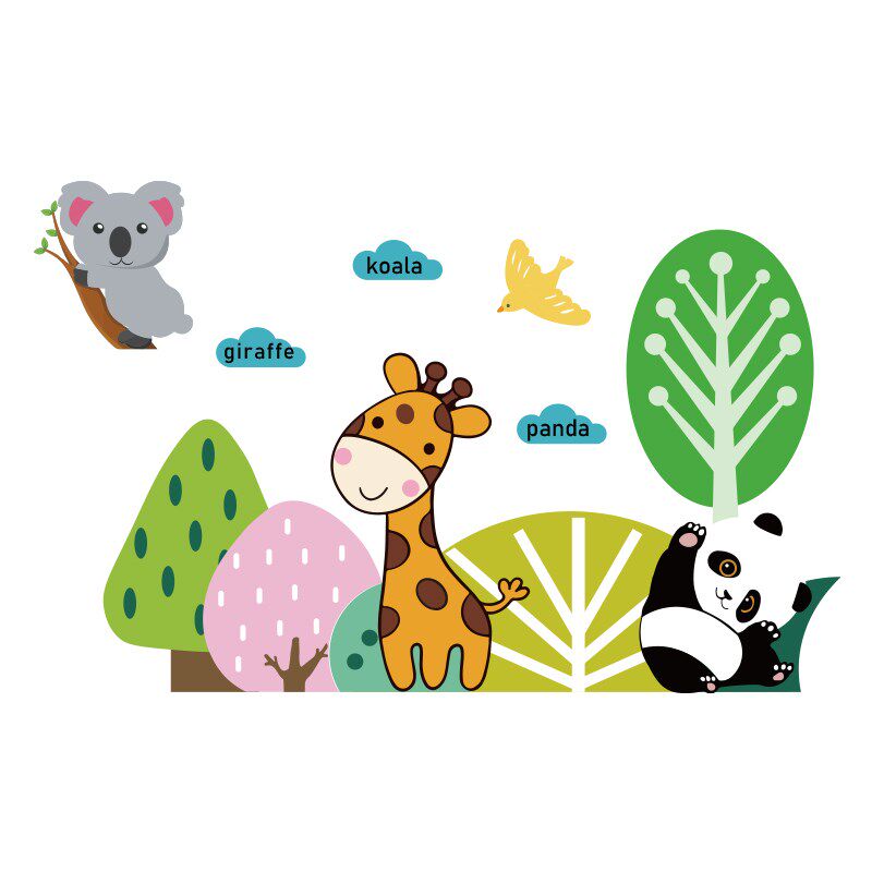 幼儿园环创主题成品欢迎小朋友互动文化楼梯墙面装V饰形象贴画走