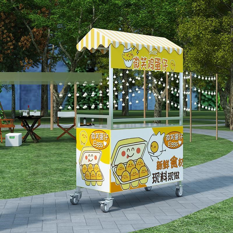 折叠摆摊a小推车冰粉寿司烤肠冰淇淋移动小吃车流动地摊夜市摆直