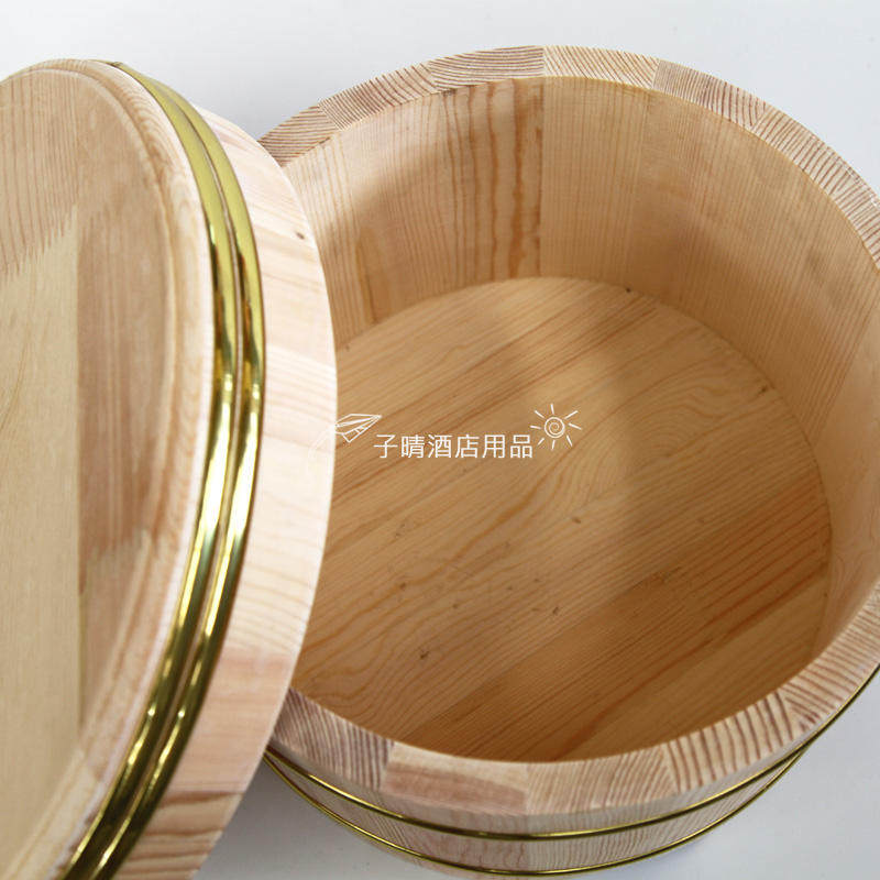 包邮日式豪华带盖寿司米饭木桶拌饭木盆大容量超S大商用保温储米