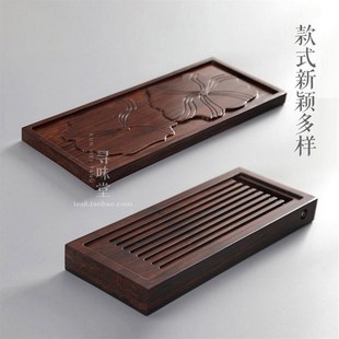 优质重竹干泡盘排l水式小茶盘竹制托盘日式小茶台茶船茶海功夫茶